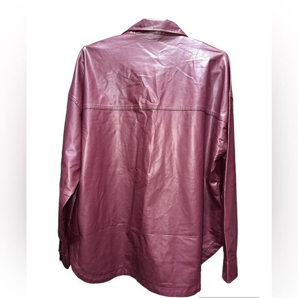 Cotton On Vegan Leather Shirt - Picture 3 of 4